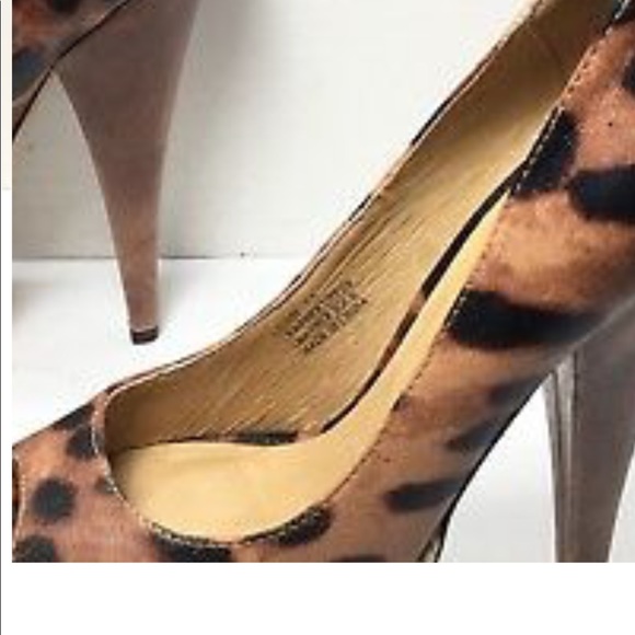 ZiGiny Leopard Open Toe Platform Pumps NWOT 8.5 - Picture 6 of 13